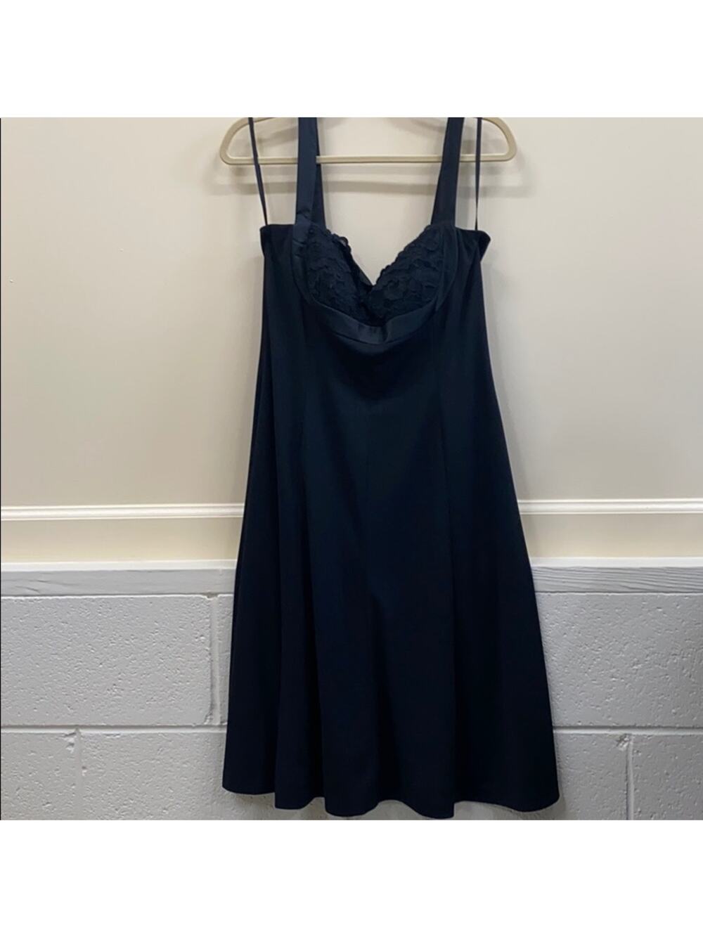 White House Black Market 6 mid length black dress